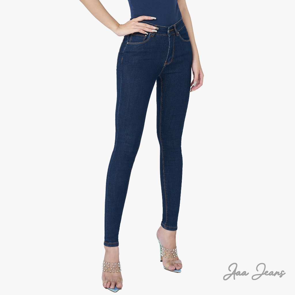 Quần Jean Pha Sợi Cà Phê Aaa Jeans Dáng Skinny Lưng Cao - Ucsd Coffee