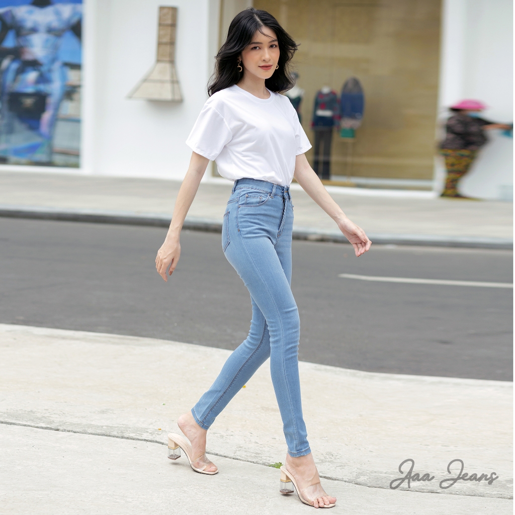 Quần Jean Repreve Skinny Lưng Cao Thân Thiện Môi Trường Aaa Jeans