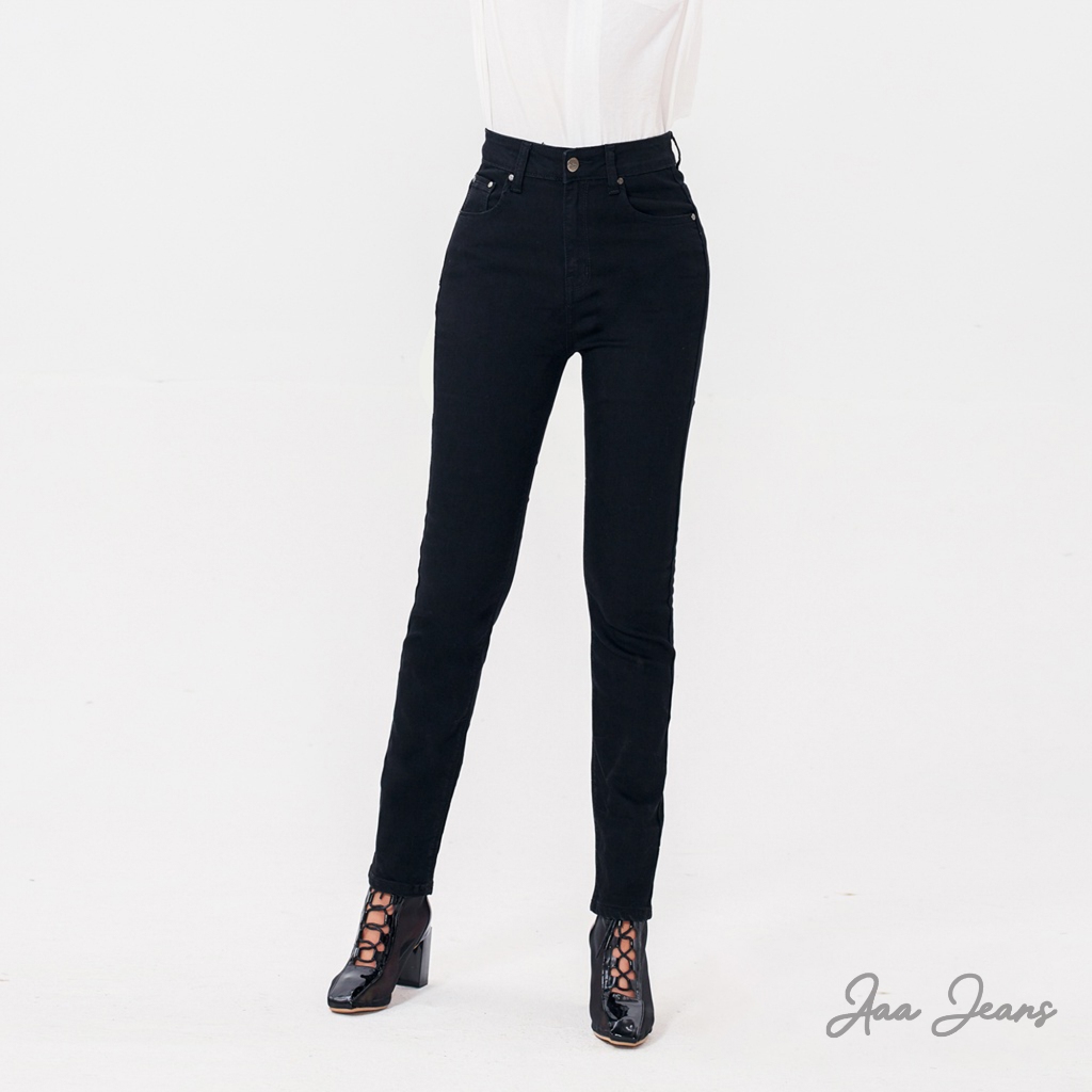 Quần Jeans Nữ Ống Đứng Repreve Đen Có Big Size Aaa Jeans