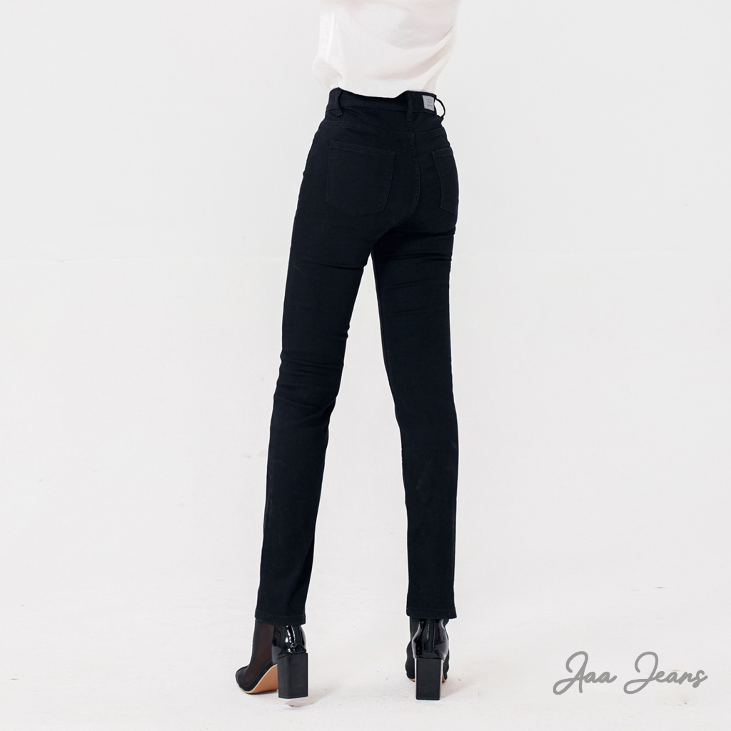 Quần Jeans Nữ Ống Đứng Repreve Đen Có Big Size Aaa Jeans