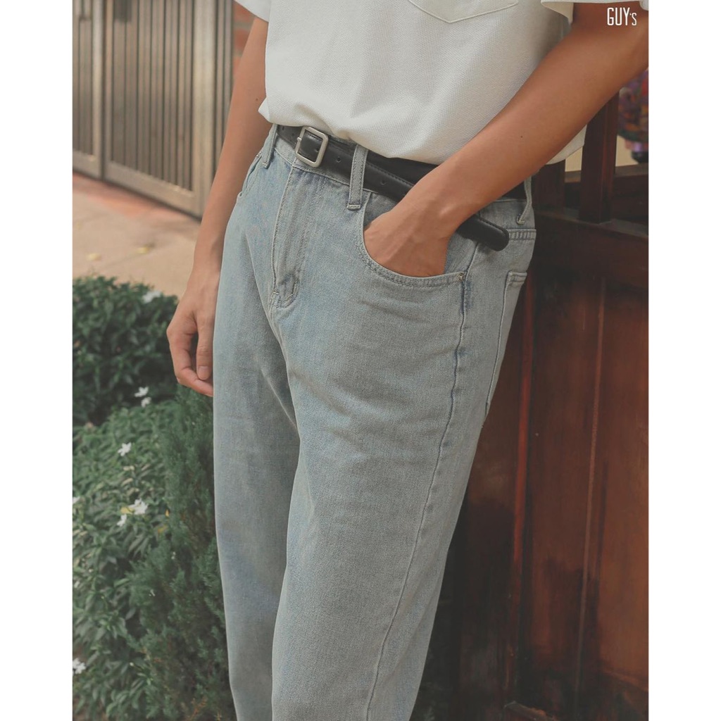 Quần jeans trơn JD108 GUY's Closet, Dáng suông, Nhiều màu