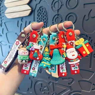 Móc Khóa Noel 3D Phụ Kiện treo chìa khóa ô tô xe máy ba lô túi xách