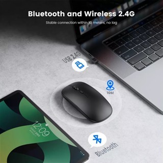 Dây Chuột Bluetooth 2.4GHz Quang Không Dây Có Thể Sạc Lại Chuột Không Dây Slim Silent Mouse Cho PC/Laptop/Pad/phone