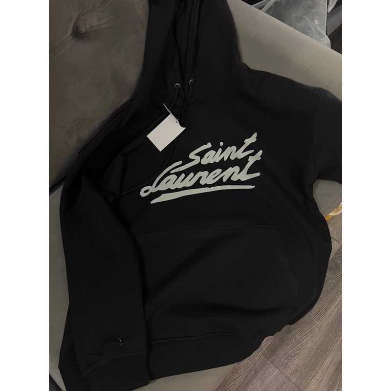 Áo Hoodie sanit laurent Áo hoodie from rộng mũ to 2 lớp chất nỉ bông 100% cotton in hình sanit.Lauren