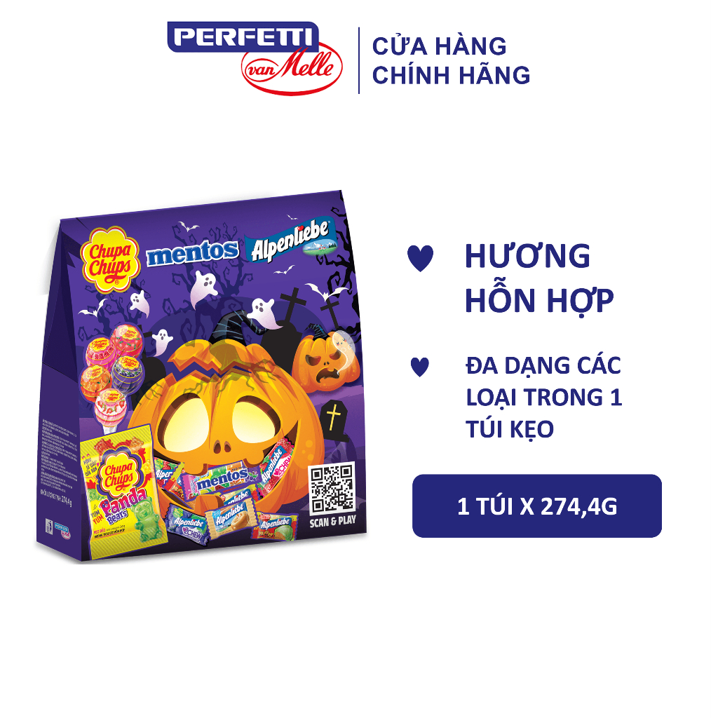 Hỗn hợp kẹo cực vui cùng Chupa Chups, Alpenliebe, Mentos