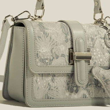 🌸Hàng Order🌸 Túi Xách Muzi&kai Chính Hãng Da Hoạ Tiết Thêu Móc Gấu Quai Xách Quai Da Đeo Sang Chảnh Nữ Tính 🌸 Quảng Châu