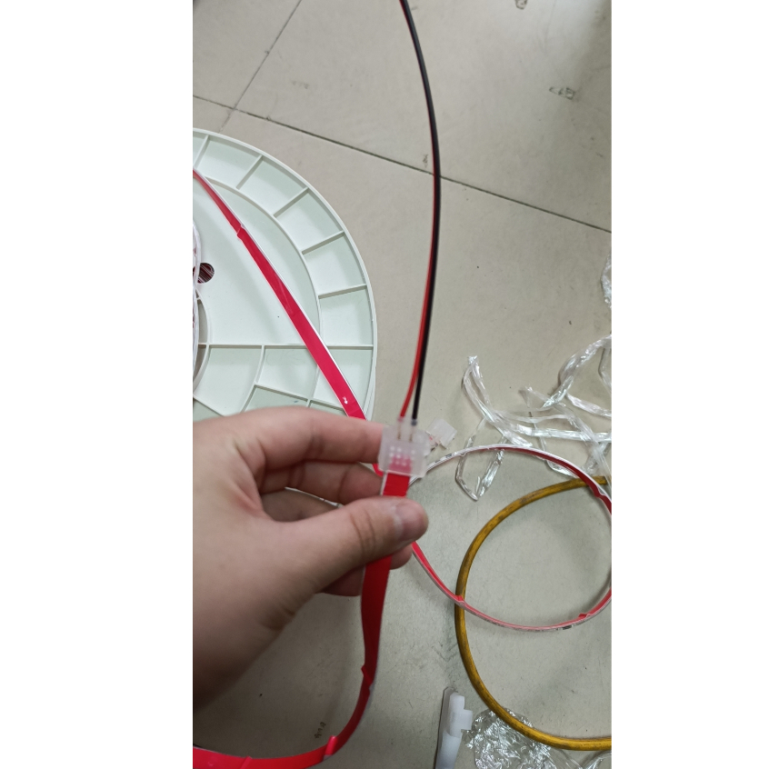 LED Dây dán 2835 220V Ánh sáng Vàng, Trắng 8mm Bọc silicon Decor tủ, bếp, trang trí,...