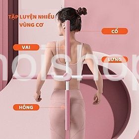 Gậy tập thẳng lưng, vai, chống gù tập yoga gậy chống gù lưng tập yoga bằng thép không gỉ