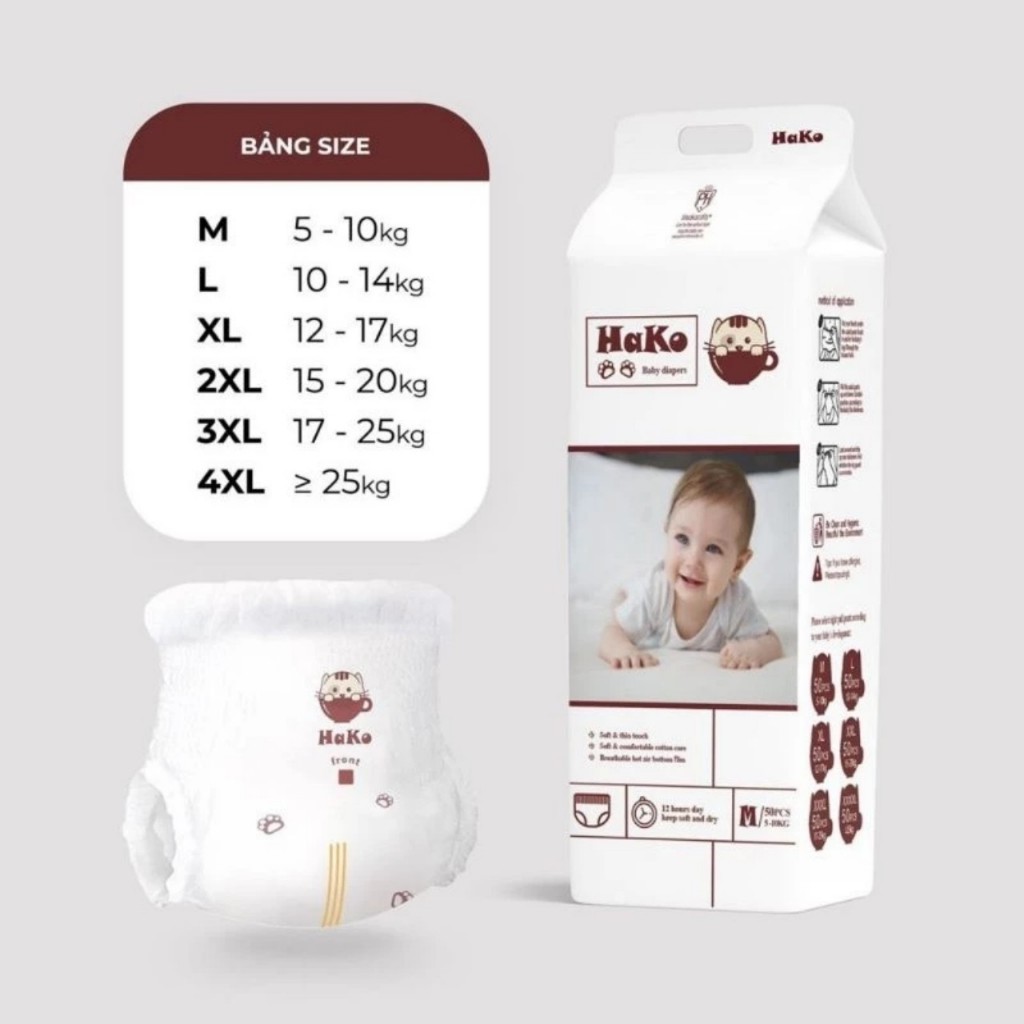 TÃ/BỈM QUẦN HAKO XUẤT NHẬT M50/L50/XL50/XXL50/3XL50/4XL50/5XL50
