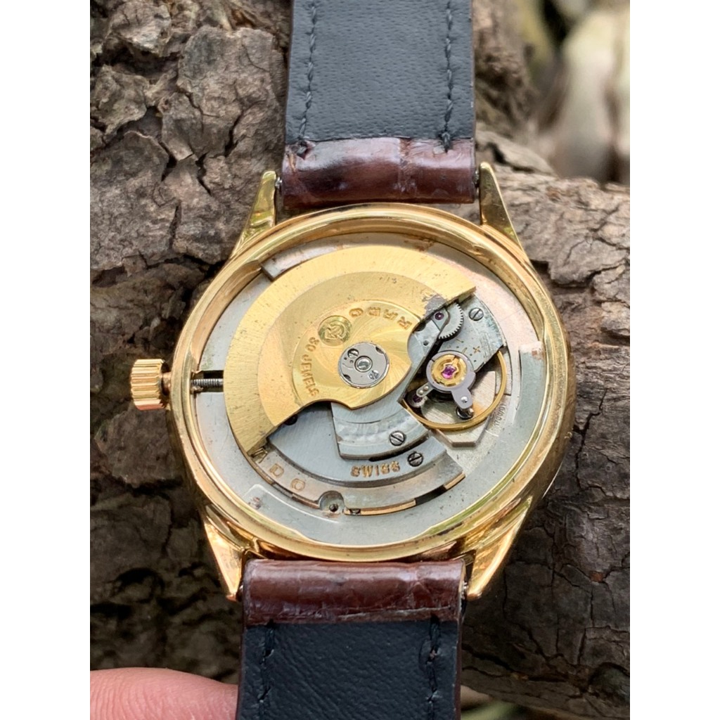 Đồng hồ nam Rado mỏ neo 999 automatic 30 jewels, máy búa vàng, 1 lịch, dây da của Thụy