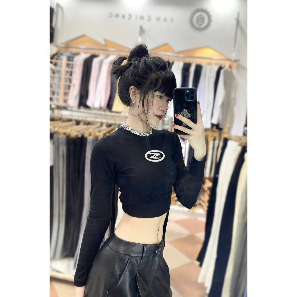Áo Dữ Nhiệt Dài Tay S croptop thun tăm cotton