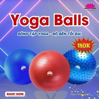 Bóng tập yoga LOUIS van chống nổ tập thể hình loại lớn 65cm trơn (1000g)
