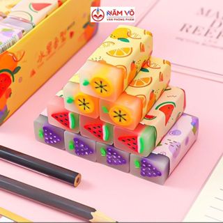 SỈ_ [MQ629] LỐC 36 Cục Gôm Bút Chì-Tẩy Bút Chì Majica MQ 629 Thỏi Thạch Trái Cây Dễ Thương, Mùi Thơm, Loại Dày, Tẩy Sạch