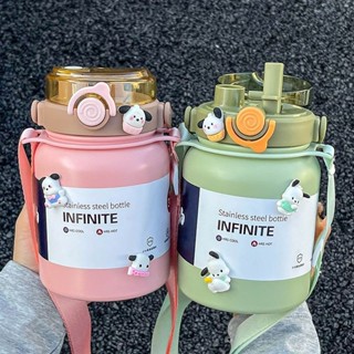   Tặng túi vải Bình Giữ Nhiệt Boss 800ml 2000ml Lõi Inox 316 Có Quai Xách,dây đeo,Kèm Ống Hút tặng kèm 2D 3D 