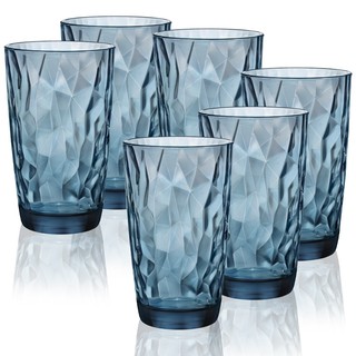 Bộ 6 Ly thủy tinh Diamond 47cl màu xanh biển Bormioli Rocco