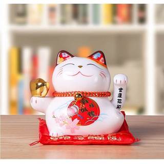 Mèo thần tài vẫy tay Maneki neko Nhật Bản, mèo thần tài 13cm