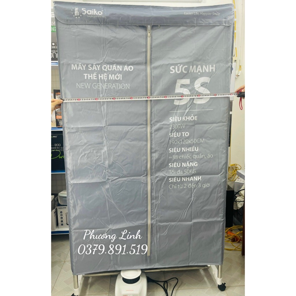Tủ Sấy Quần Áo Đa Năng SAIKO CD-2300 - Công Suất 2200W - Hàng Chính Hãng - Bảo Hành 18 Tháng
