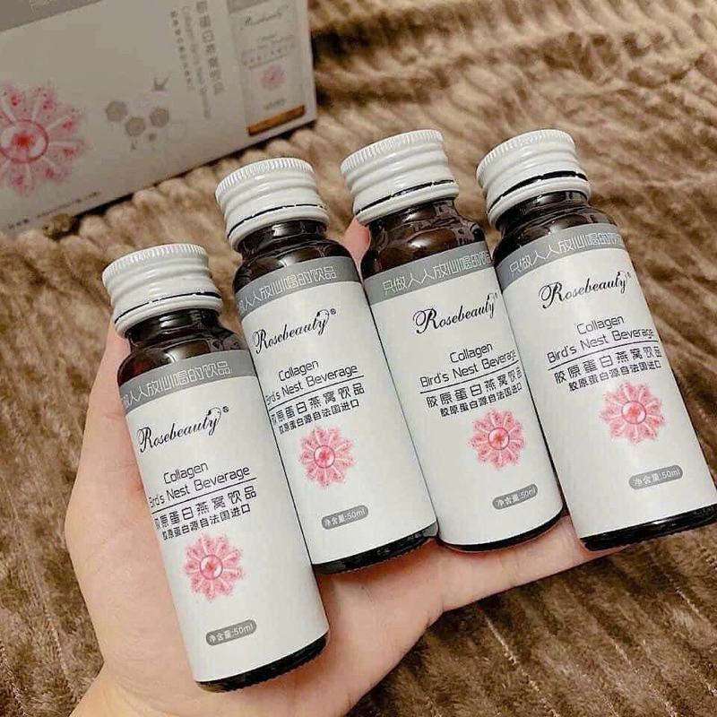 COLLAGEN ROSE BEAUTY YẾN TRẮNG DA (hộp 8 chai)