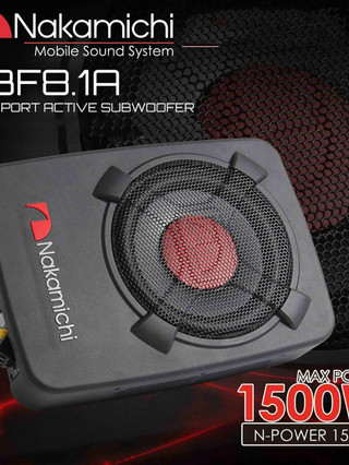 Loa sub ô tô, loa sub nakamichi nbf8.1a 8'' 1500w bảo hành 12 tháng đầy đủ phụ kiện dây giắc