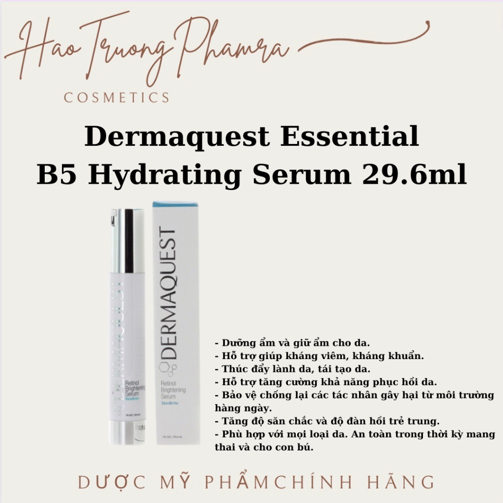Serum phục hồi da khô - Dermaquest Essential B5 Hydrating Serum 29.6ml