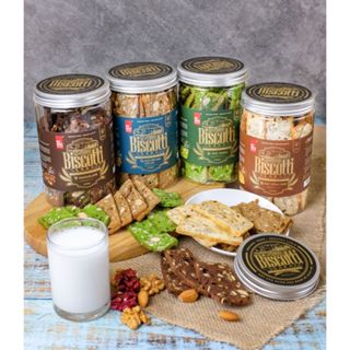 Bánh Biscotti Cao Cấp Thương Hiệu Gạch Đỏ 250g, Siêu Hạt Tốt Cho Sức Khoẻ Dành Cho Người Ăn Kiêng