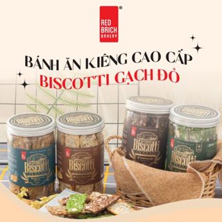 Bánh Biscotti Gạch Đỏ Siêu Hạt, Ngọt Từ Gạo Lứt Và Mật Ong 250GR