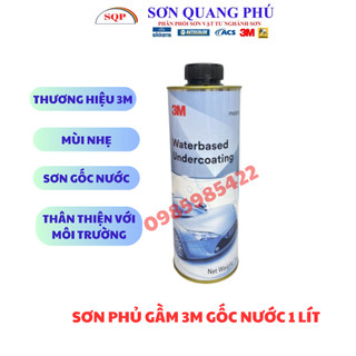 Sơn phủ gầm 3m gốc nước 1 lít mẫu mới 2023,dung dịch phủ gầm gốc nước 3m pn8955 sonquangphu8856
