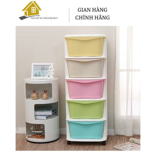 GIÁ HỦY DIỆT] Tủ nhựa đa sắc ngăn kéo 5 tầng có bánh xe hàng