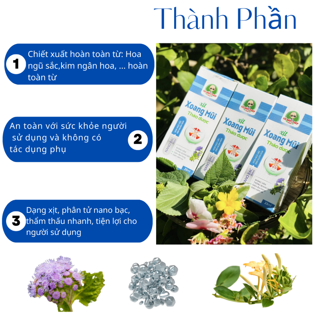 Xịt Xoang Mũi Thảo Dược Cú Đấm Thép 25Ml,Hết Viêm Xoang Khoang Mũi Thông Thoáng Sạch Mũi Tức Thì
