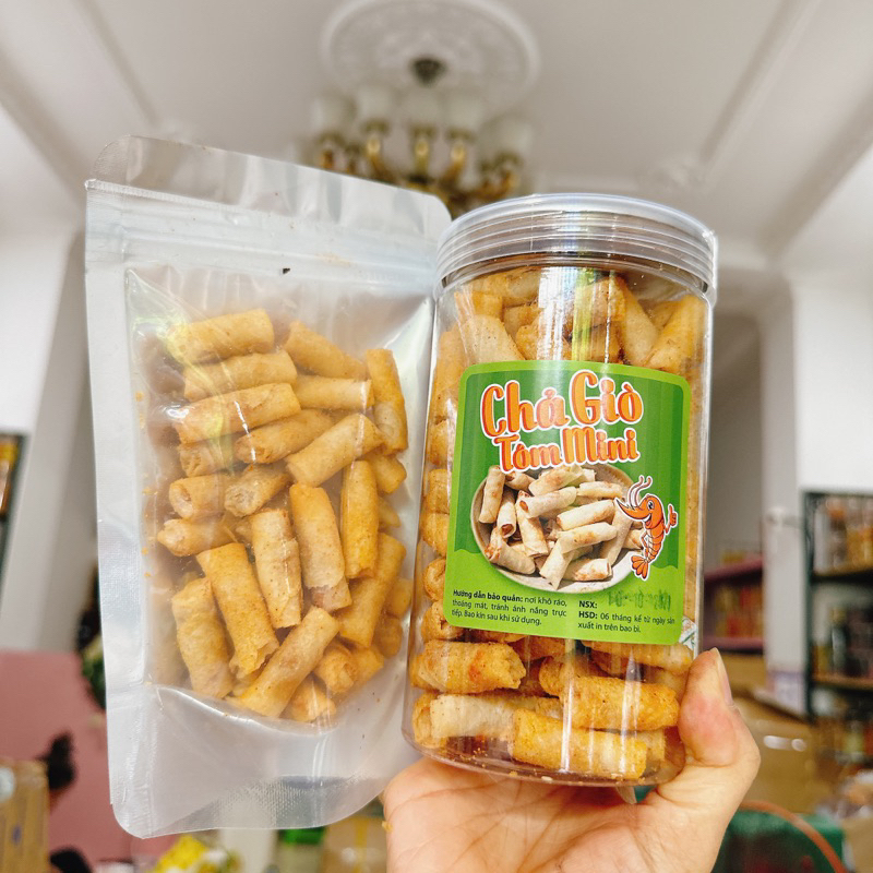 Chả Giò Tôm Sấy Giòn Ăn Liền Thơm Ngon Ít Dầu Mỡ