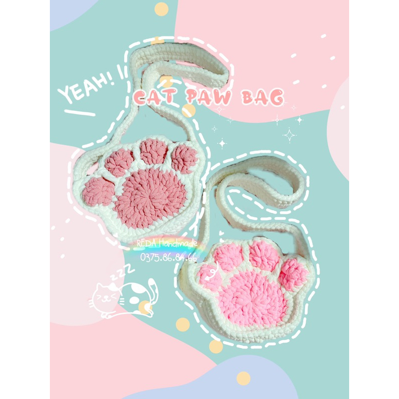 CAT PAW BAG | Túi Chân Mèo siêu cute từ len handmade