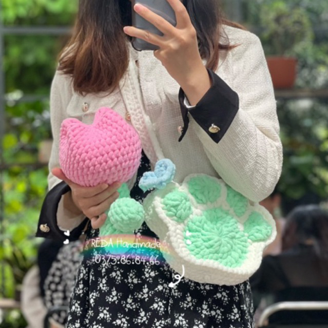 CAT PAW BAG | Túi Chân Mèo siêu cute từ len handmade