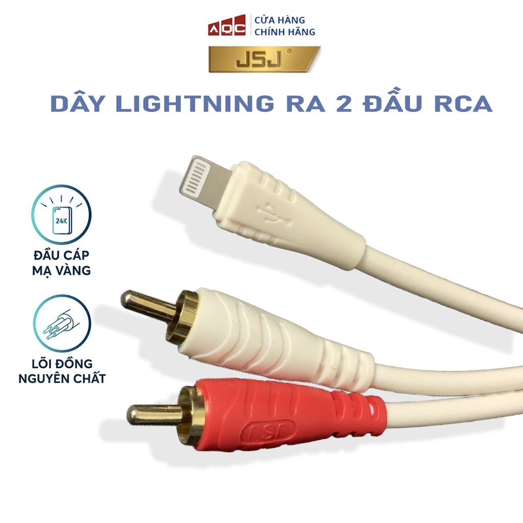 Dây cáp âm thanh từ iPhone ra AV loa Cáp bền bảo hành đổi mới 3 tháng