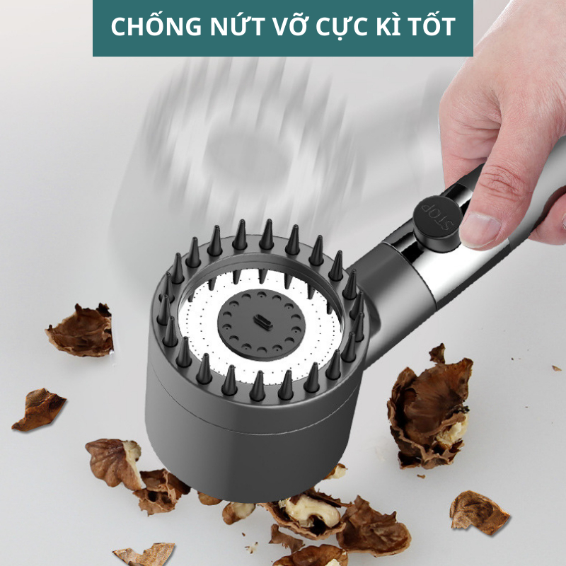 Vòi hoa sen tăng áp 3 chế độ, Đầu vòi hoa sen mát xa răng lược silicone lõi cotton lọc cho nhà tắm