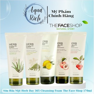 [Best Seller] Sữa rửa mặt Herb Day 365 Cleansing Foam Dạng Tuýp 170ml [Chanh - Nha Đam - Đậu]