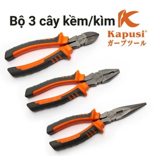 Kềm cắt, kềm điện, kềm nhọn loại 6 /7/ 8 inch thương hiệu Kapusi, tay cầm kềm có trợ lực chắc chắn, kềm cắt sắc bén