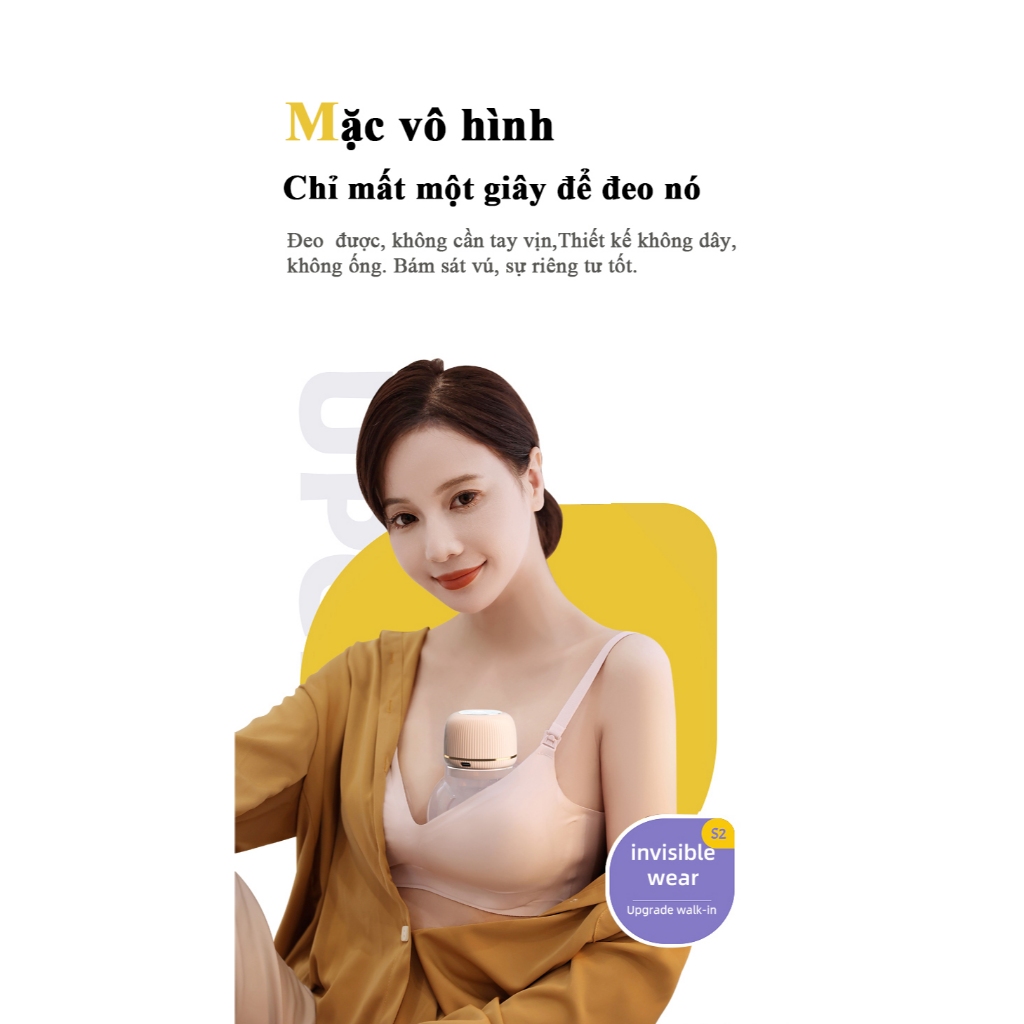 Máy Hút Sữa Điện Đơn Không Dây Rảnh Tay Cao Cấp - Máy Vắt Sữa 3 in 1 Kích Sữa Êm Ái Sạc Pin Tiện Lợi Có Thể Điều Chỉnh G