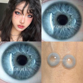 Kính áp tròng v3 BLUE Lens | Size không giãn HSD 3tháng. Giá 1 đôi tặng khay @glossylens.vn