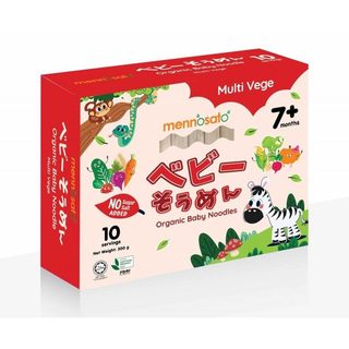 Mì sợi ăn dặm rau củ hữu cơ cho bé Mennosato vị rau củ hỗn hợp