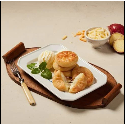 Bánh Xếp Phô Mai Hotteok 600G Chuẩn Vị Hàn Chiên, Nướng Siêu Ngon