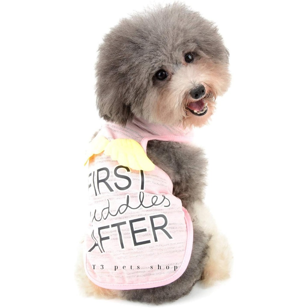 Áo ba lỗ cánh thiên thần màu pastel thời trang cho chó mèo