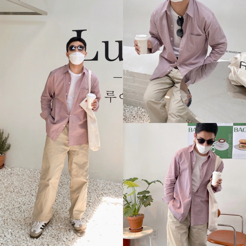 [Ảnh thật] ÁO SƠ MI NAM - HEE BY OHI - Màu Tím Lilac (heebyohi)