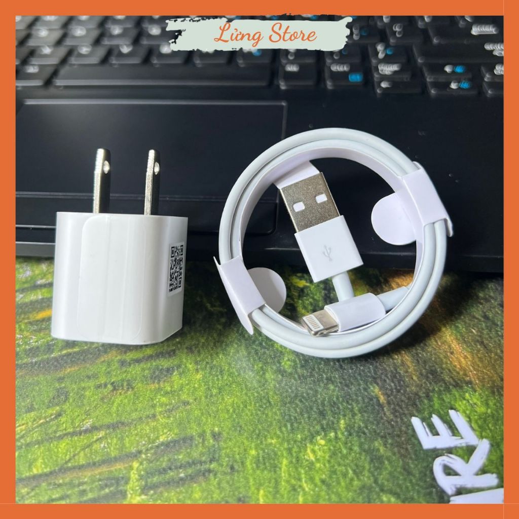 Cốc Củ sạc vuông cao cấp 5V và cáp sac cho IP6/6s/7/8/7plus/8plus/x/xsmax/11promax cốc sạc ổn định bảo hành 12 tháng