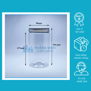 Hũ Nhựa , Hộp Nhựa PET Combo 10 Hũ Nhựa Hộp Nhựa PET 1000ml Nắp Nhôm Giá (Sỉ) Xuất Xưởng