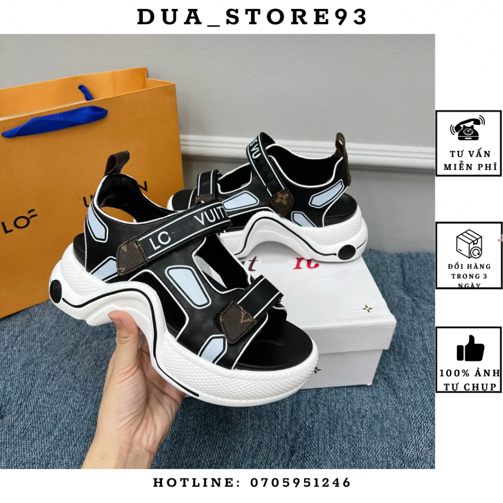 Sandal nữ đế lượn quai dán dáng thể thao hot 2023