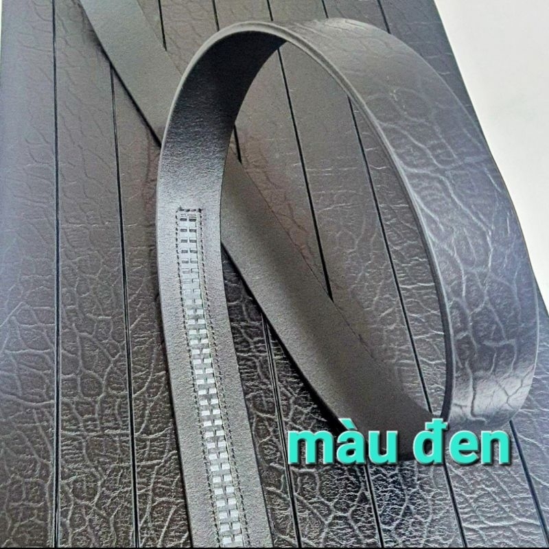 Thắt lưng da không mặt cao cấp cho dây có khấc sizi  3.6 cm