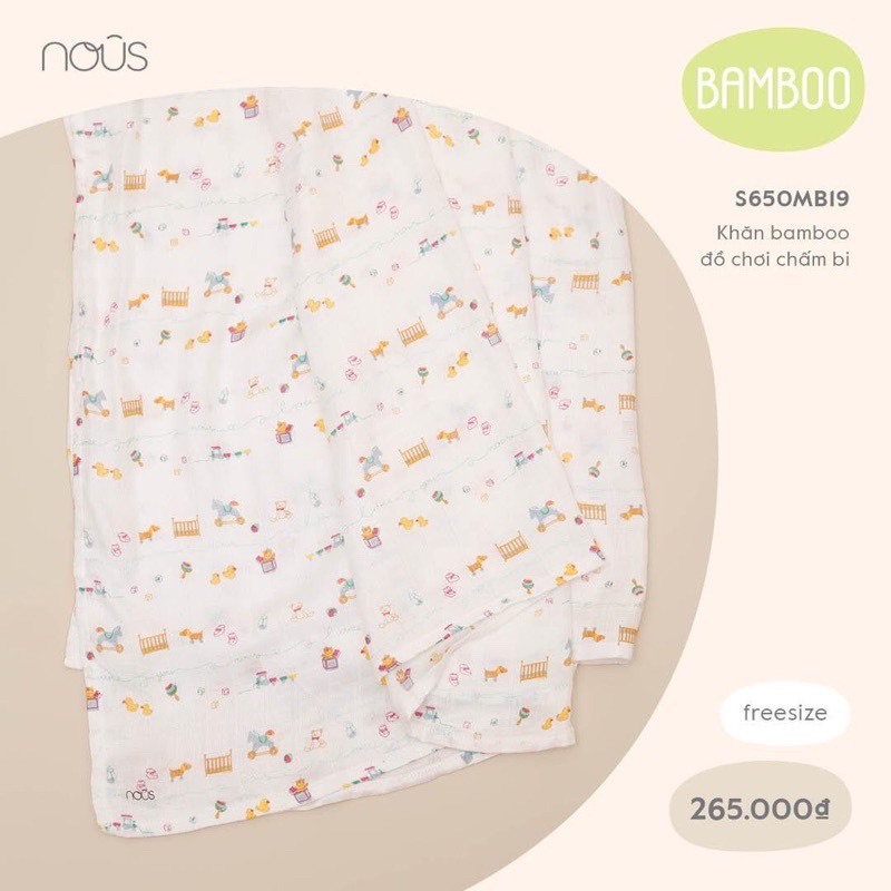 Khăn tắm Bamboo Nous 120*120