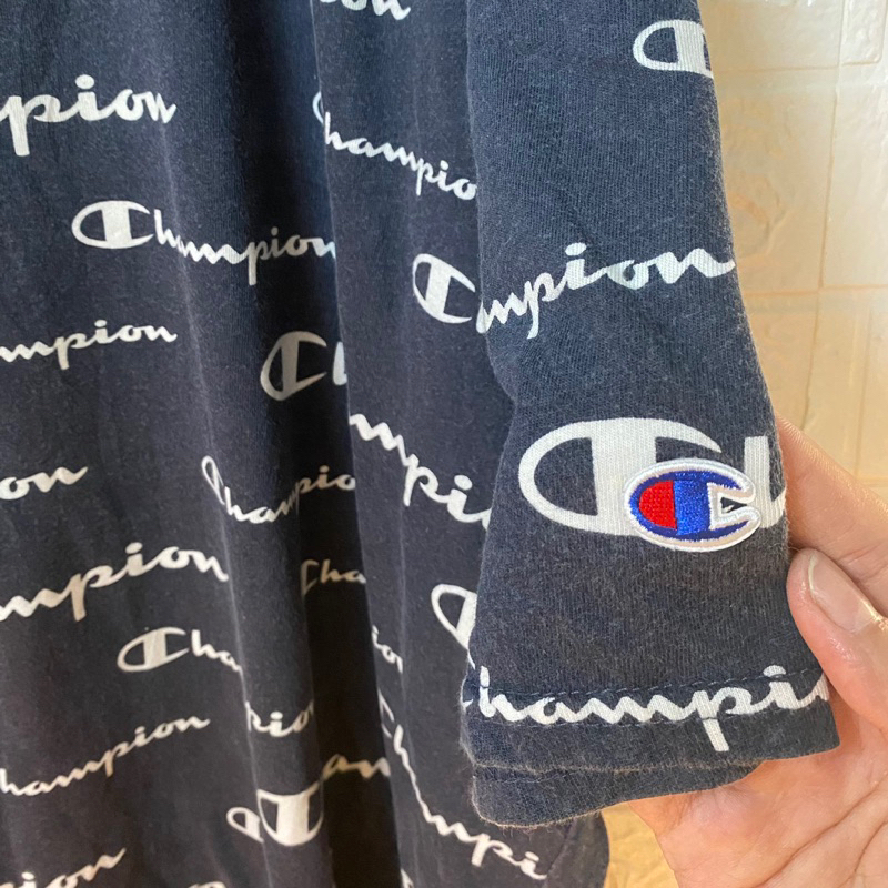 Áo Thun Mỹ 2hand Cực Phẩm Chính Hãng CHAMPION Logo Full Print Size 2XL