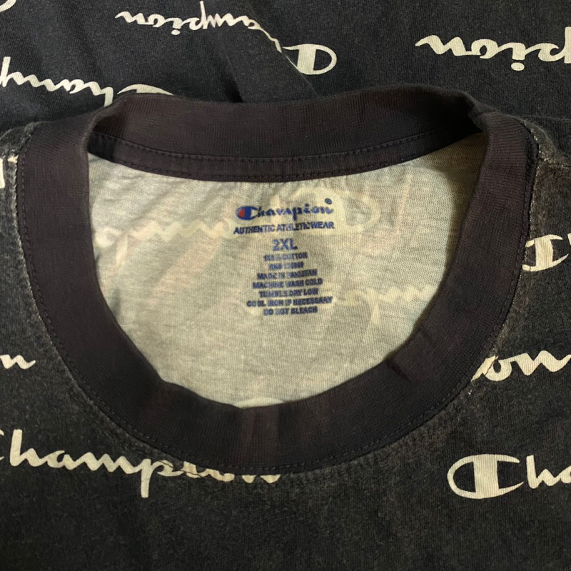 Áo Thun Mỹ 2hand Cực Phẩm Chính Hãng CHAMPION Logo Full Print Size 2XL