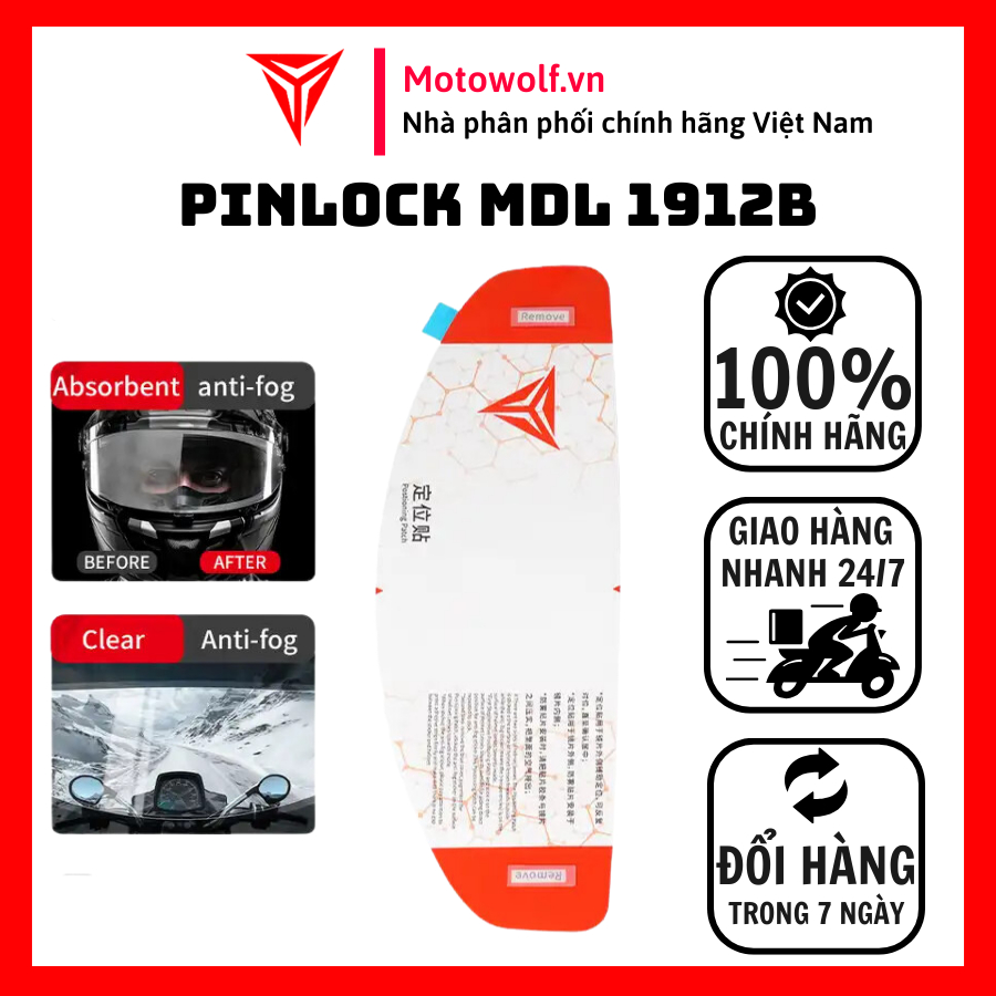 Pinlock Chống Động Sương Motowolf MDL 1912B Đi Xe Máy - Motowolf Việt Nam Chính Hãng
